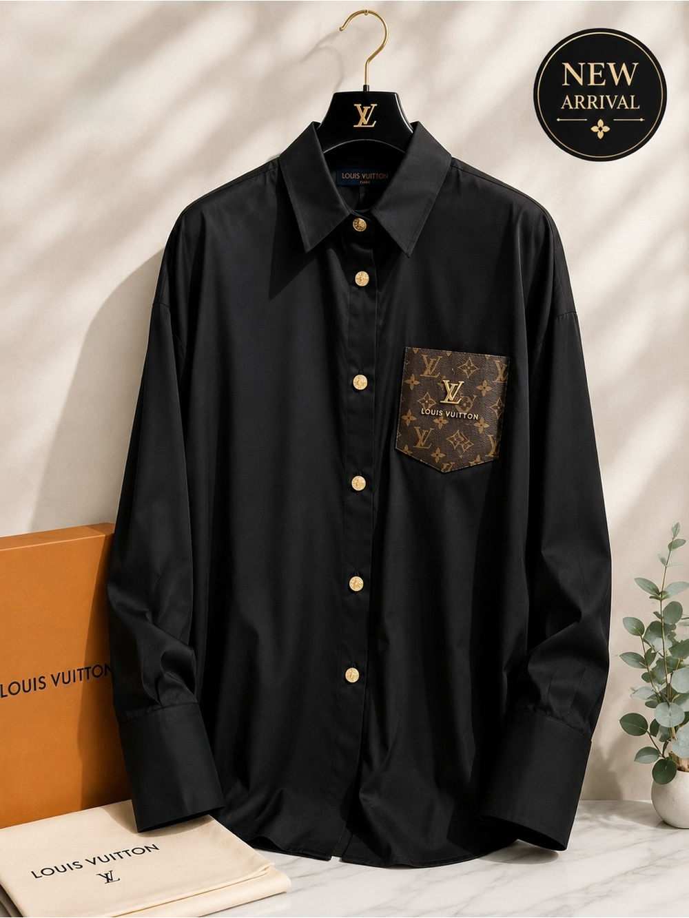 🖤 Women’s Monogram Pocket Button-Up Shirt 🖤